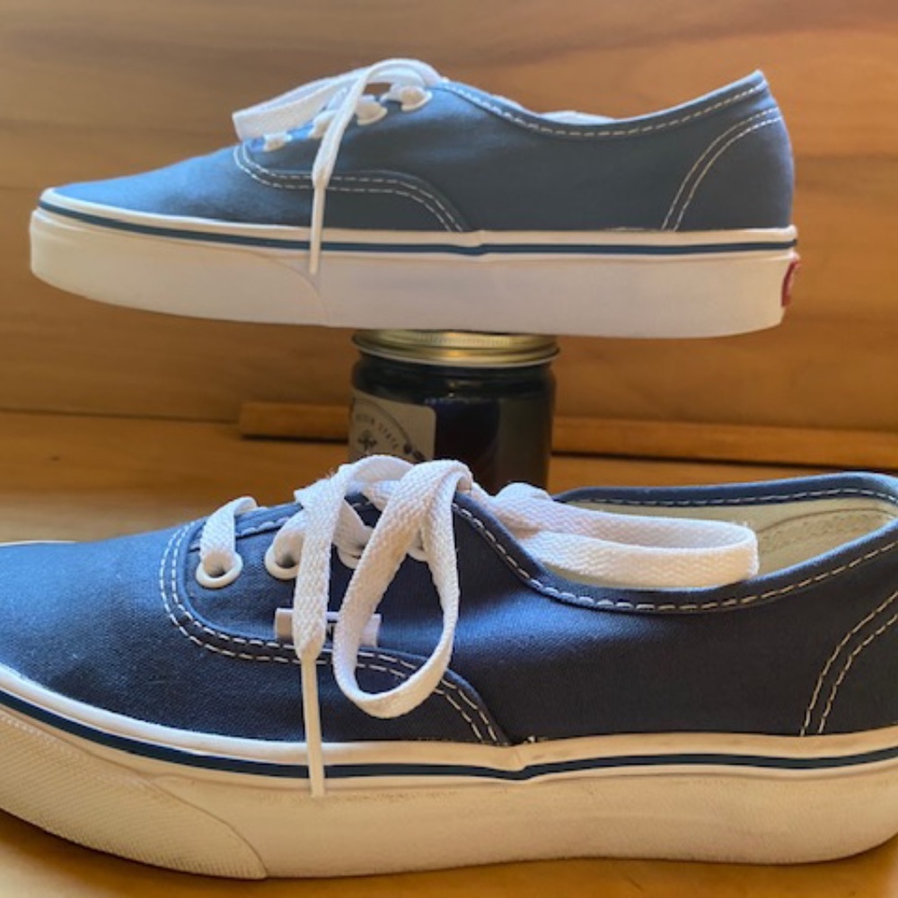 Authentic Lace Up Navy Vans